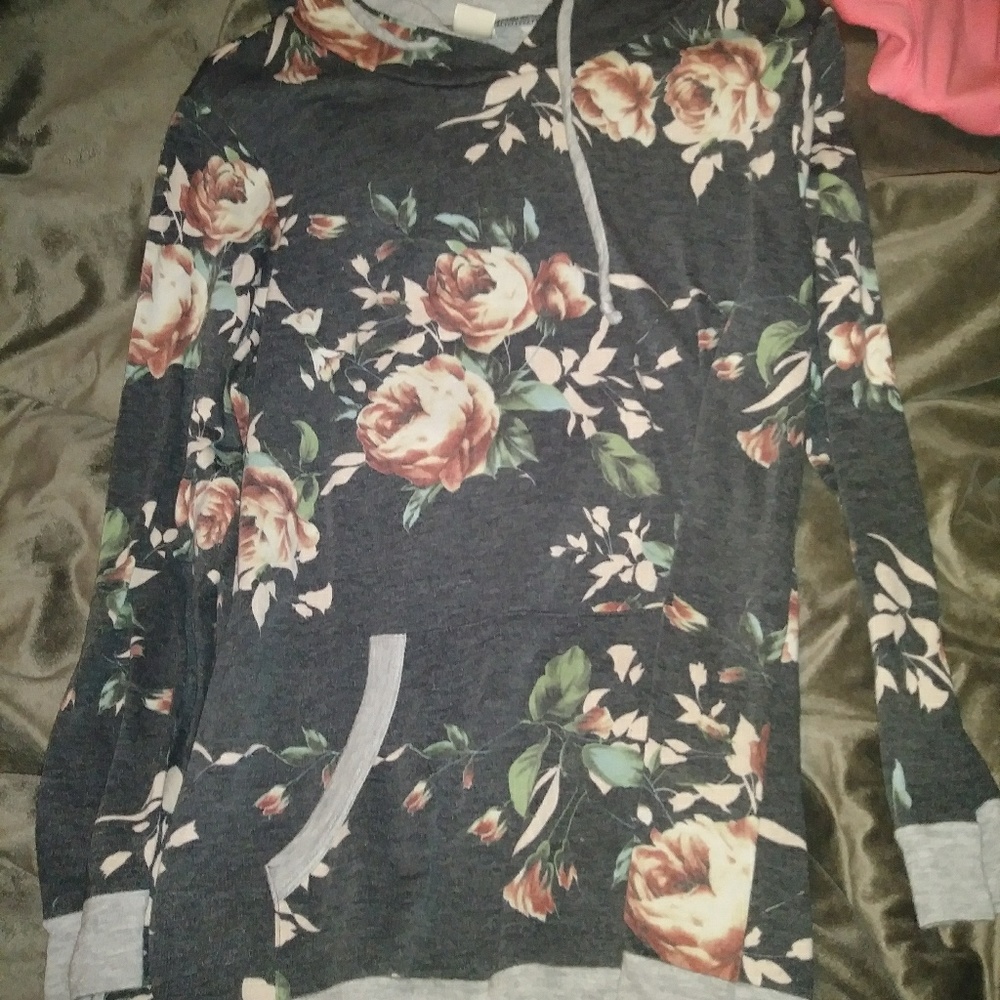 Size Large Floral Boutique Hoodie